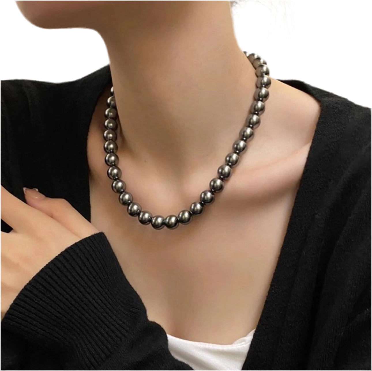 Exquisite 11–12mm Tahitian Pearl Strand Necklace in Multicolor or Black with 18K Gold Clasp