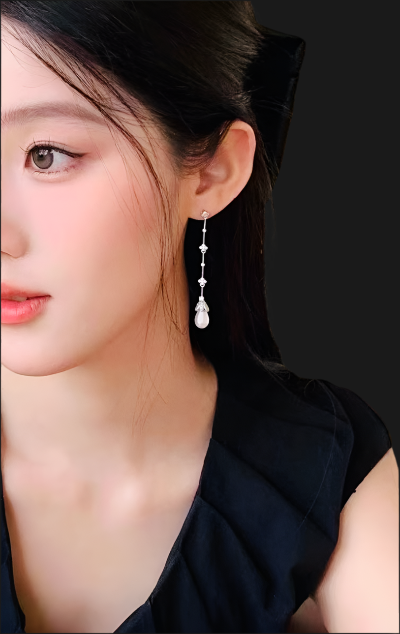 Elegant Water Drop Long Dangle Earrings