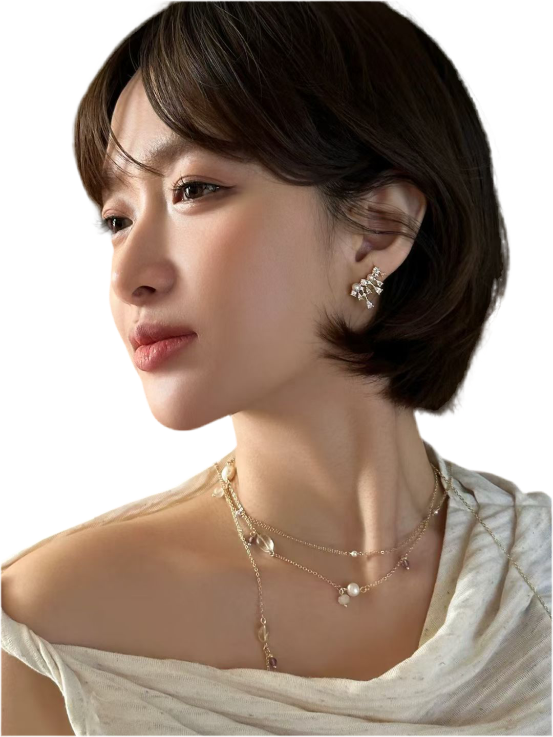 Sparkling “Mermaid Tears” Star Earrings
