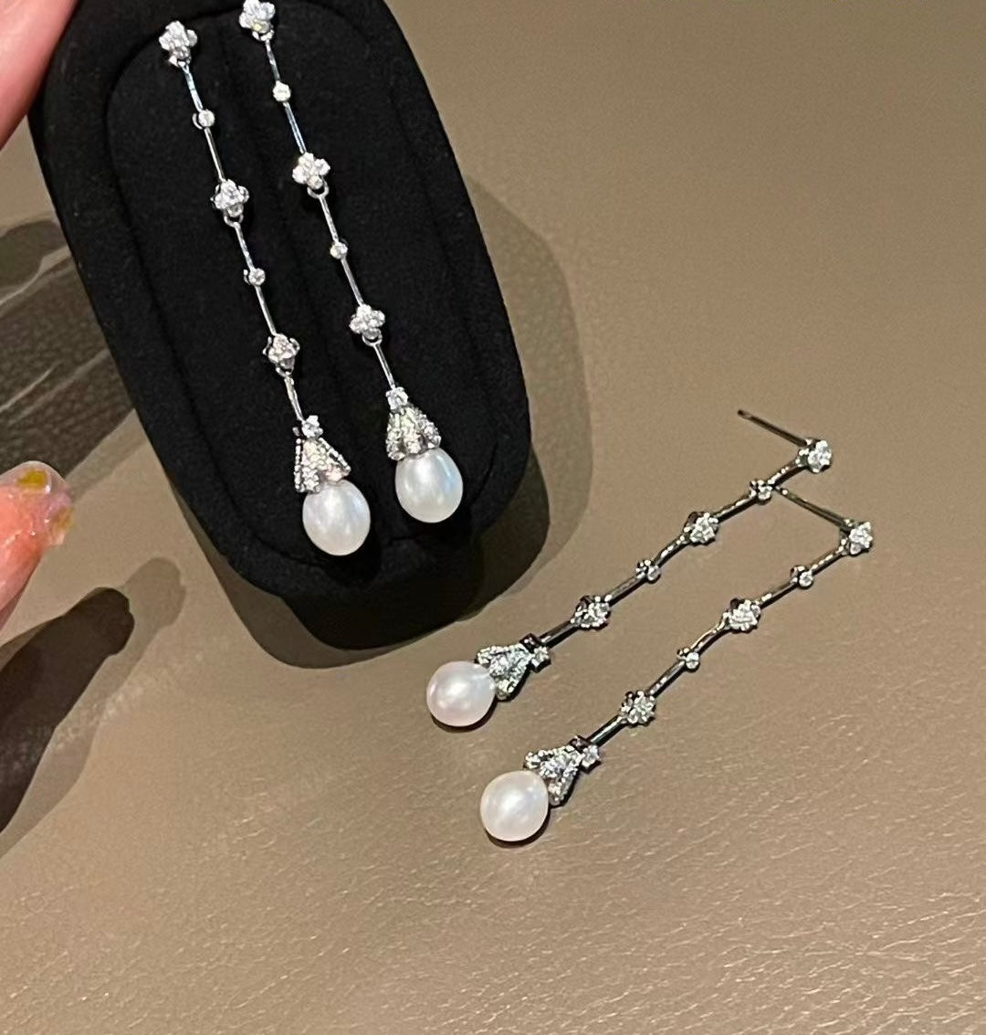 Elegant Water Drop Long Dangle Earrings