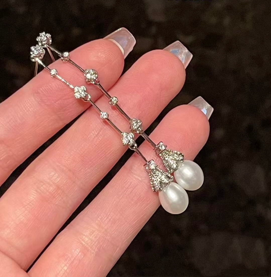 Elegant Water Drop Long Dangle Earrings
