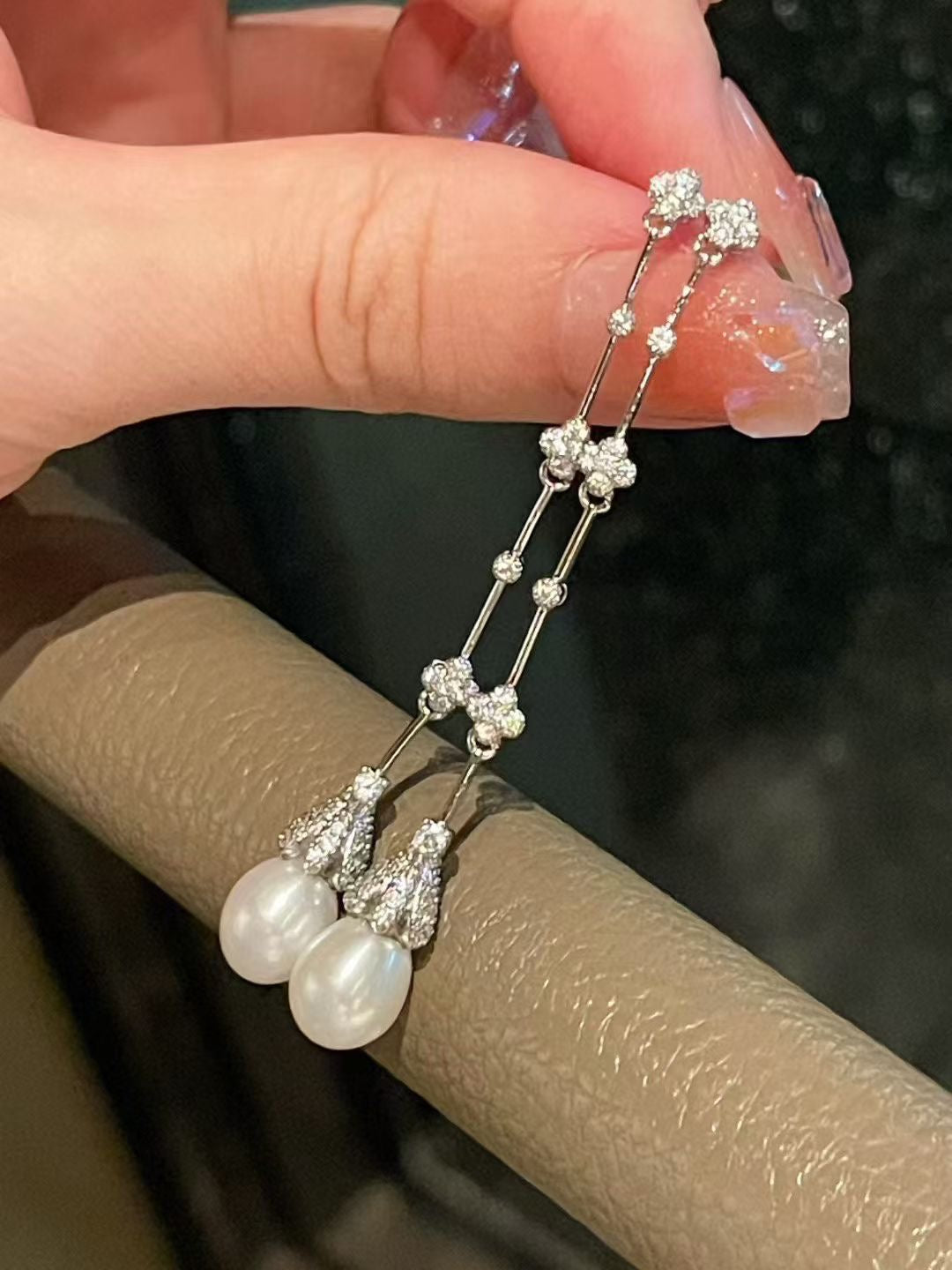 Elegant Water Drop Long Dangle Earrings