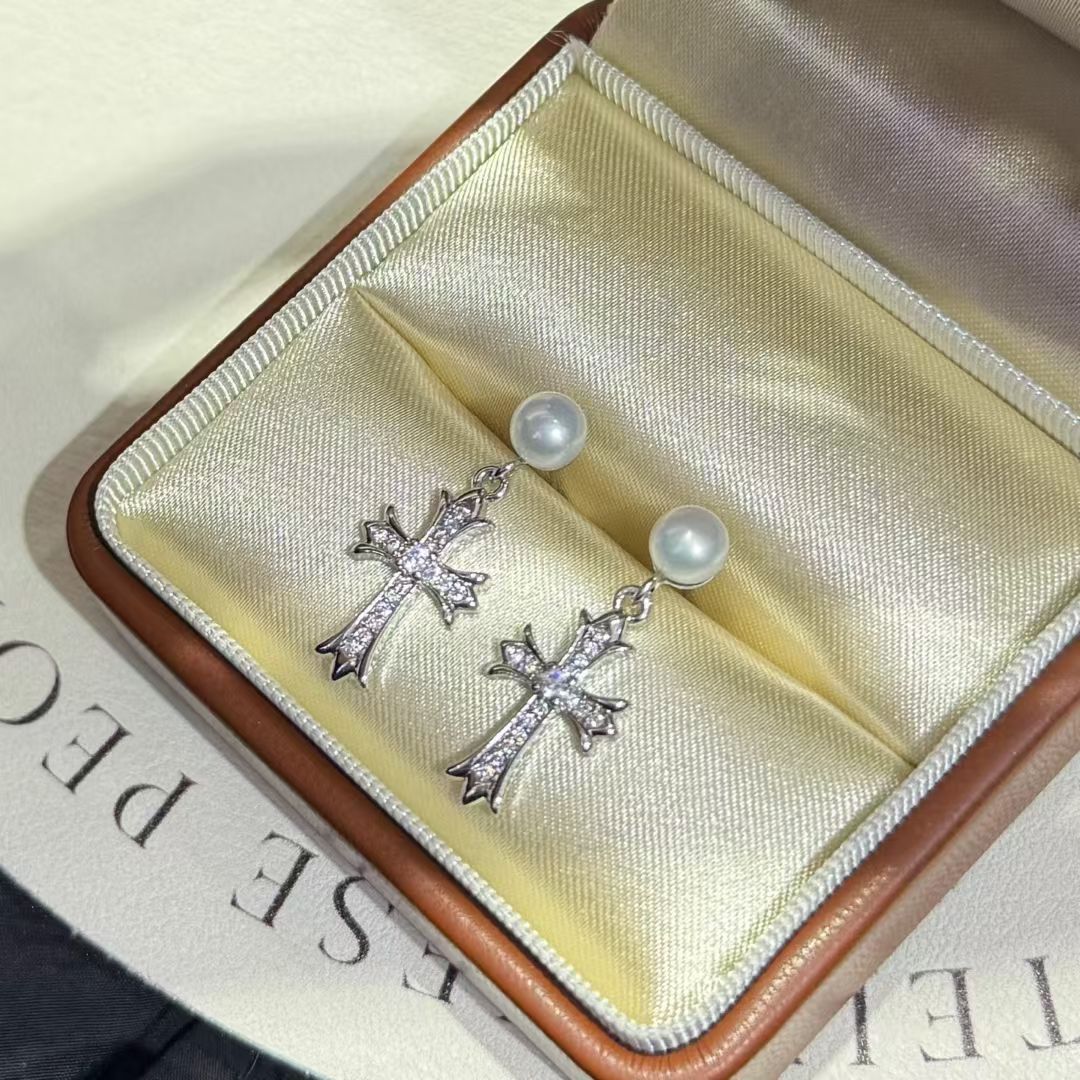 Cross Star Stud Earrings