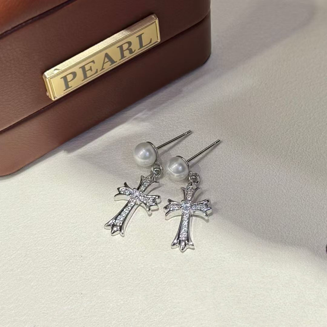 Cross Star Stud Earrings