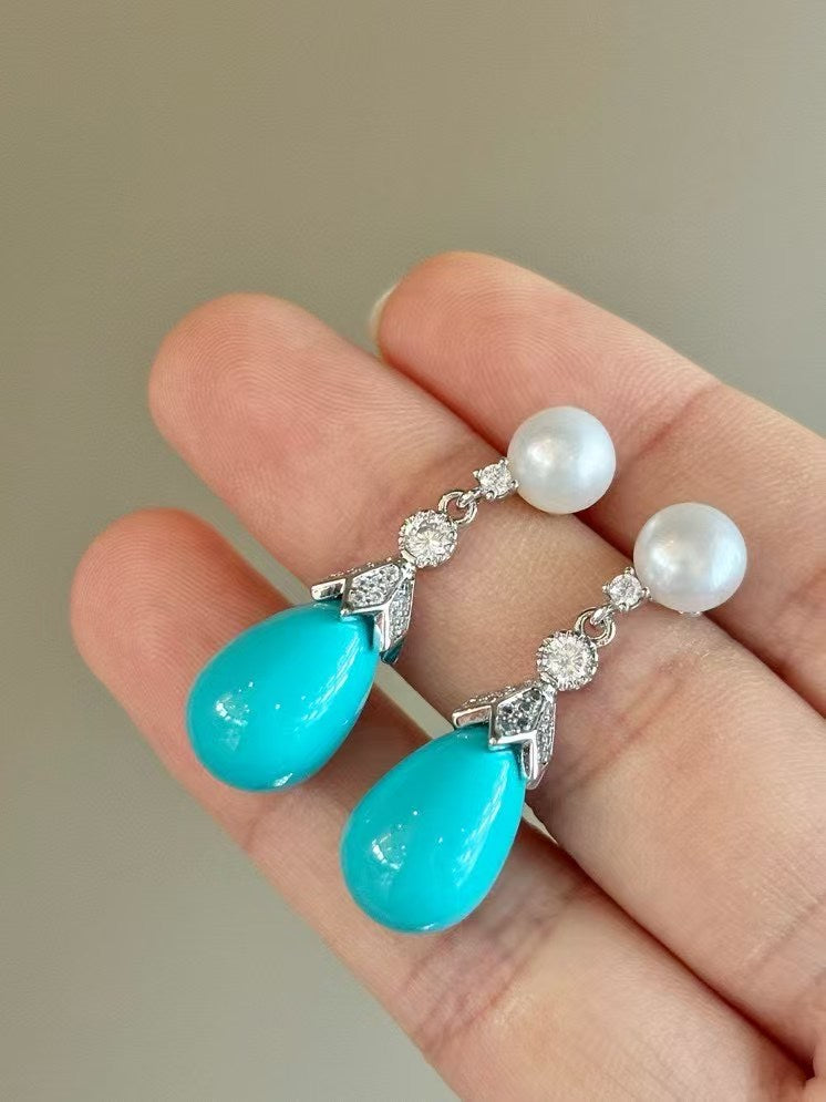 Turquoise Dewdrop Earrings