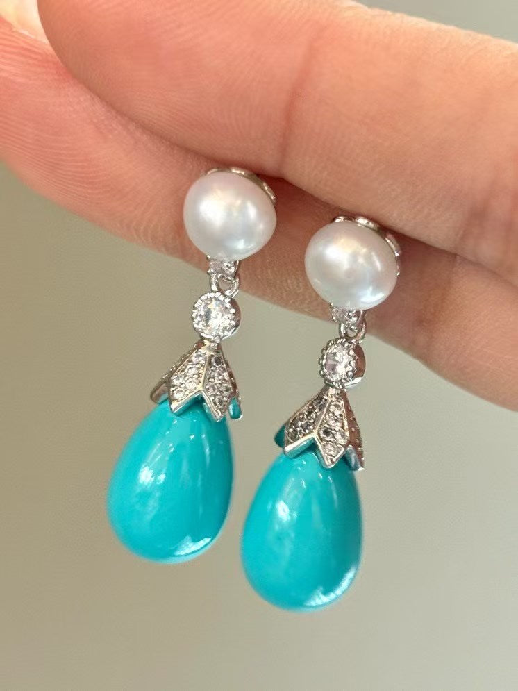 Turquoise Dewdrop Earrings