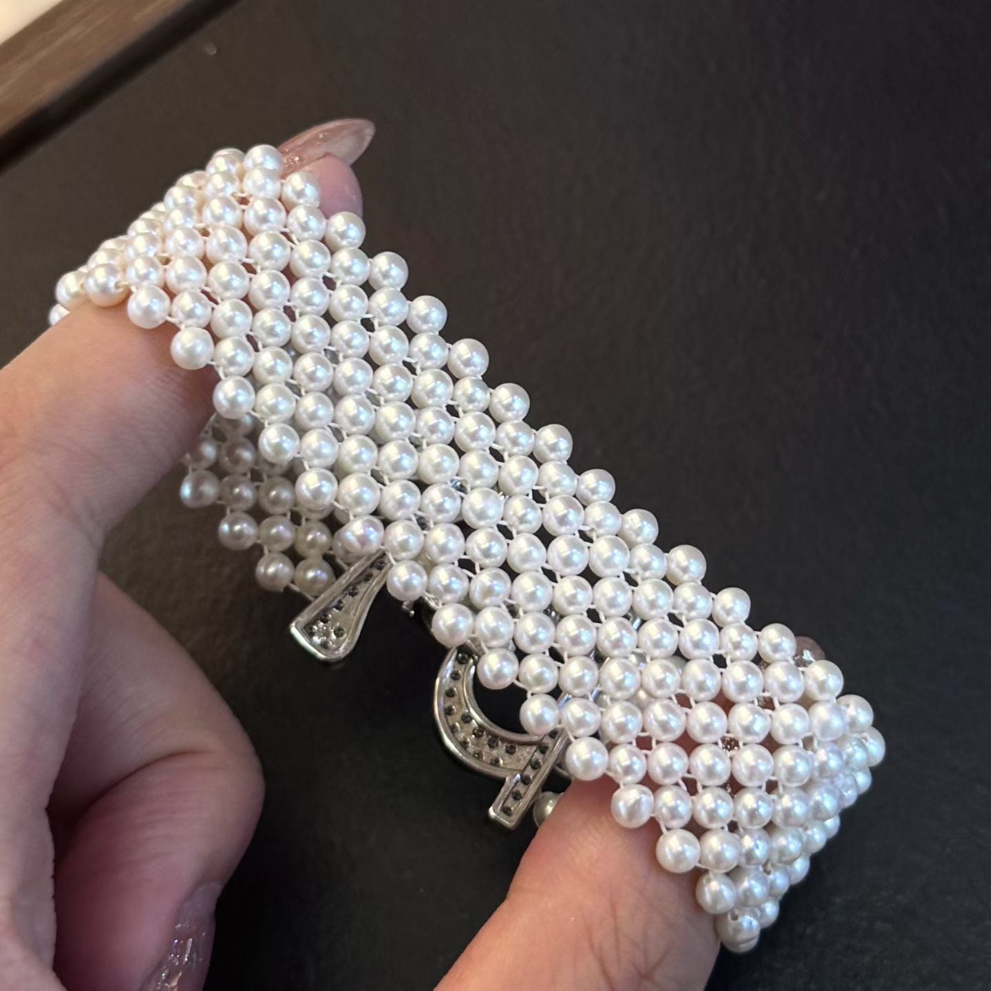 Handwoven Bracelet with Easy Buckle, Very Bridal, Upgraded Version