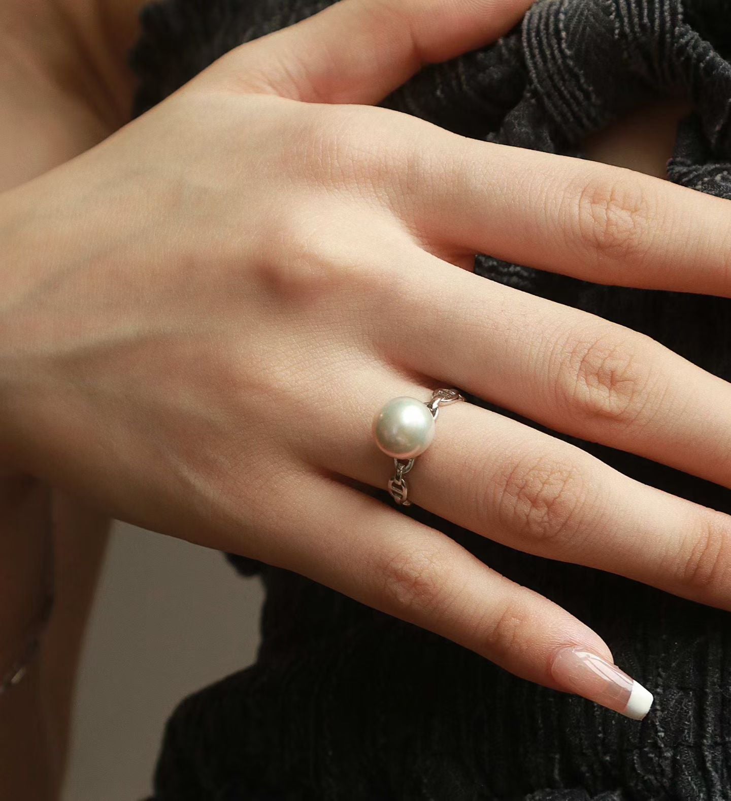 S925 Sterling Silver Pearl Ring