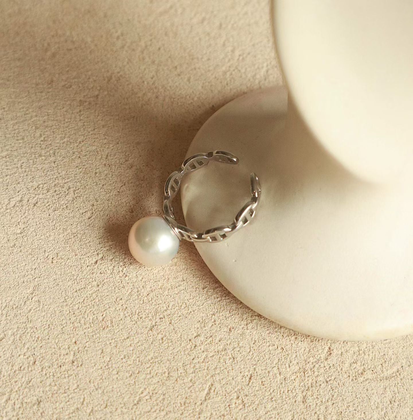S925 Sterling Silver Pearl Ring