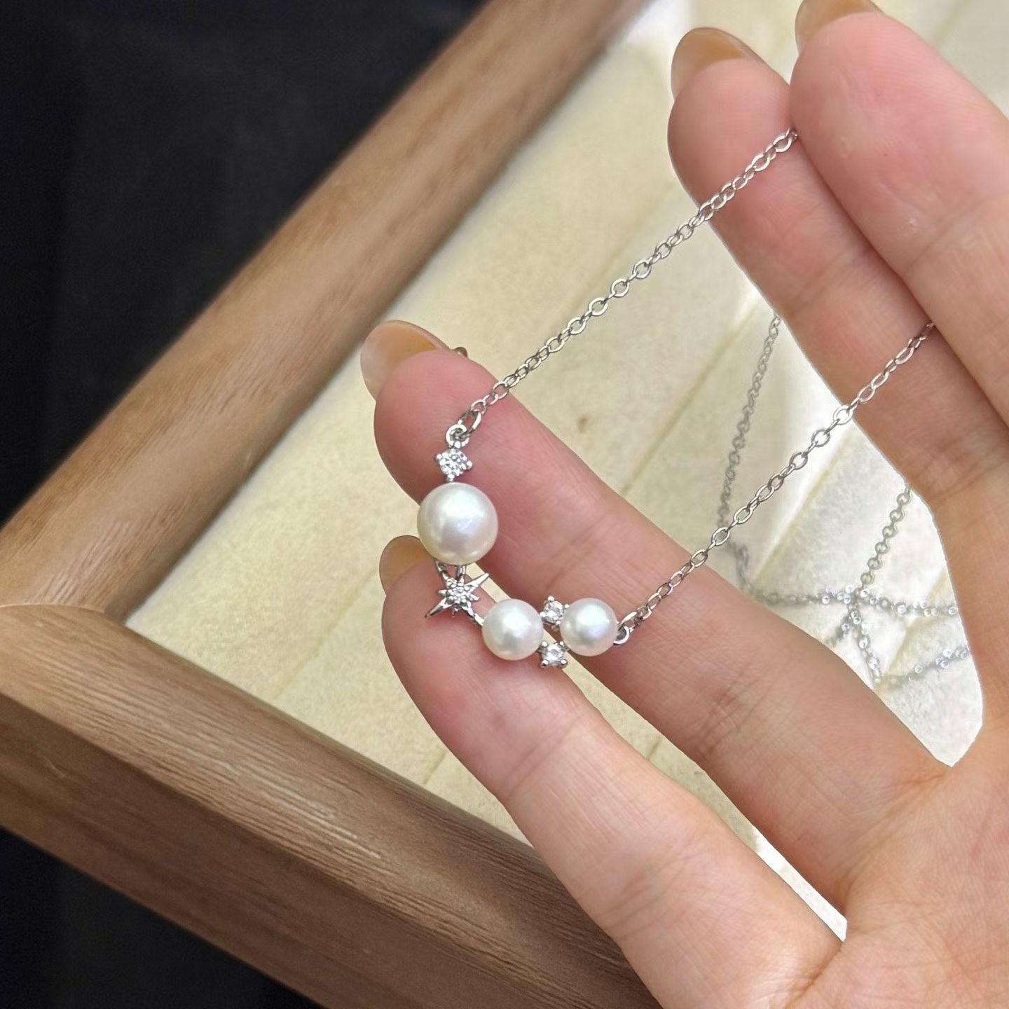 Starry Pearl Necklace | 5-8mm Pearl