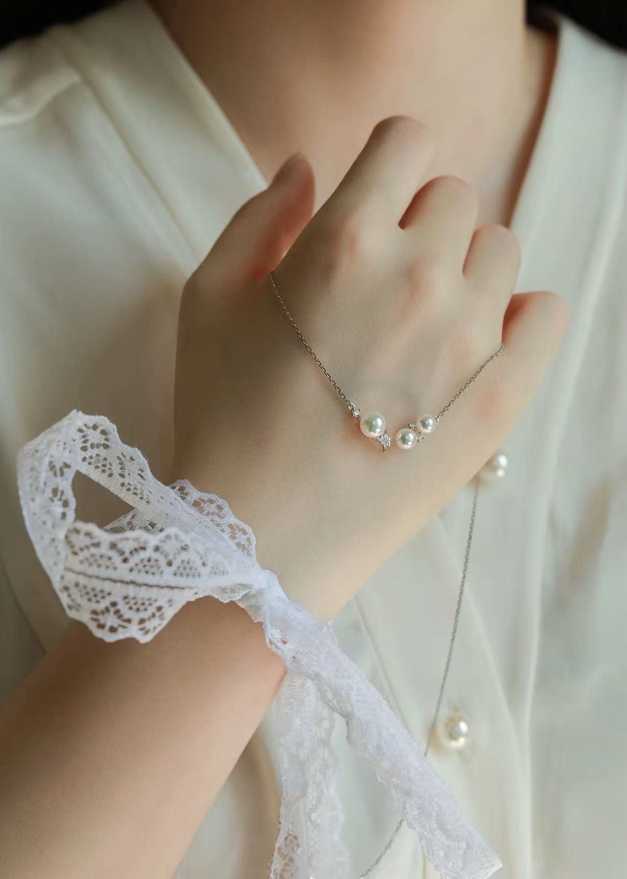 Starry Pearl Necklace | 5-8mm Pearl