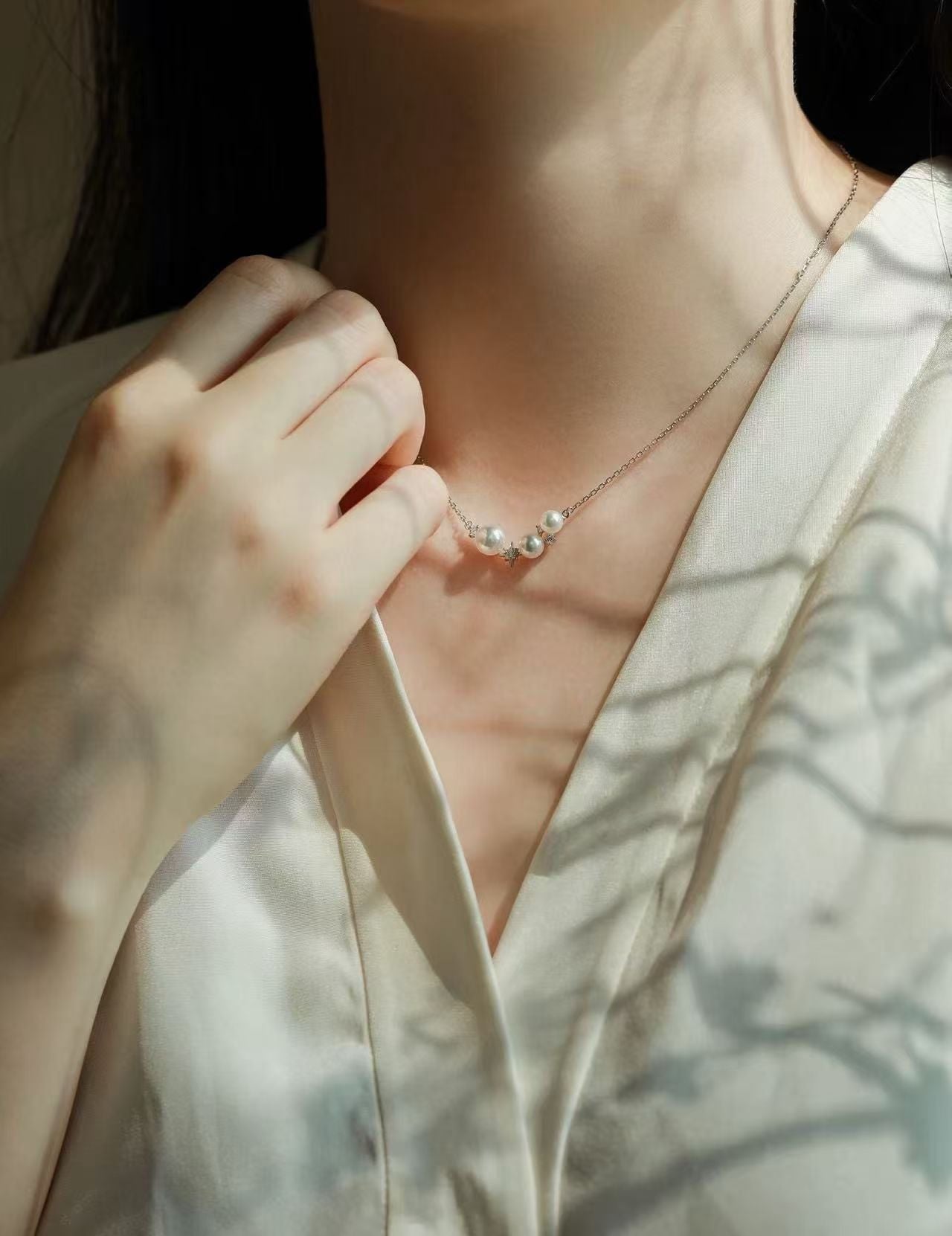 Starry Pearl Necklace | 5-8mm Pearl
