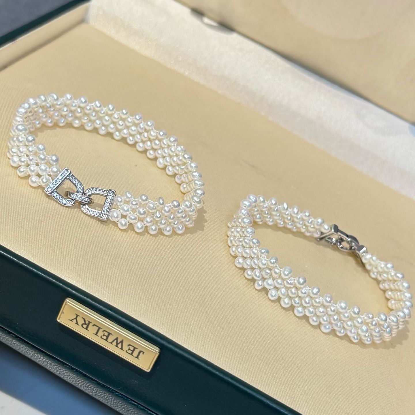 Handwoven Bracelet with Easy Buckle, Very Bridal