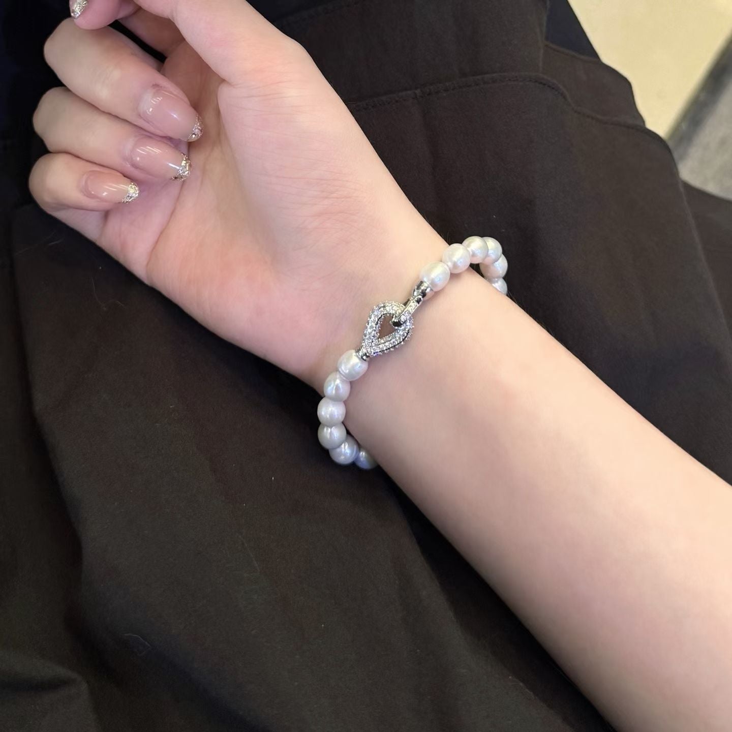 Akoya Baroque Pearl Bracelet | Customizable Size | 14K White Gold Filled