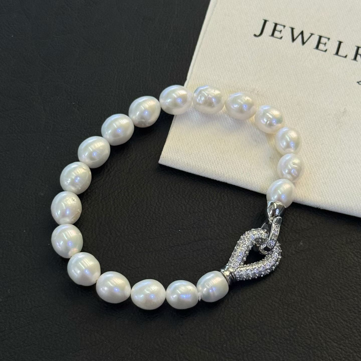 Akoya Baroque Pearl Bracelet | Customizable Size | 14K White Gold Filled