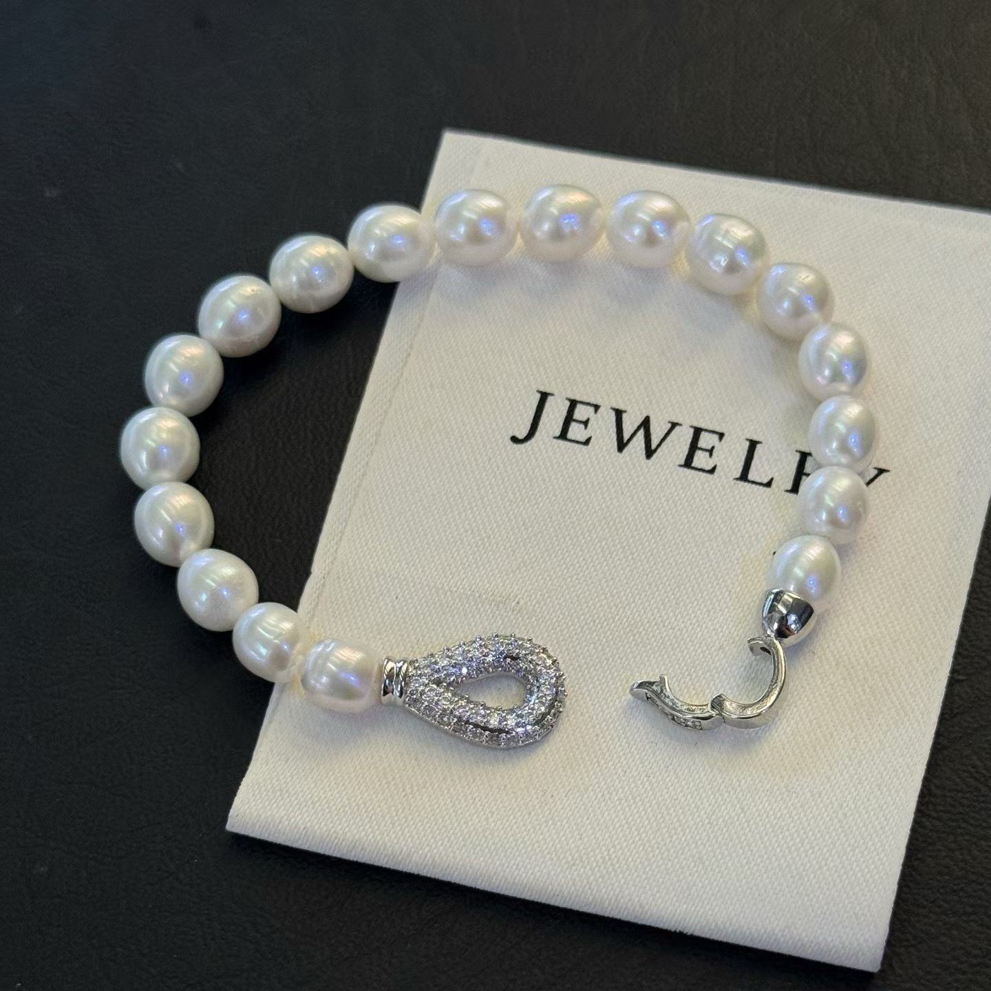 Akoya Baroque Pearl Bracelet | Customizable Size | 14K White Gold Filled