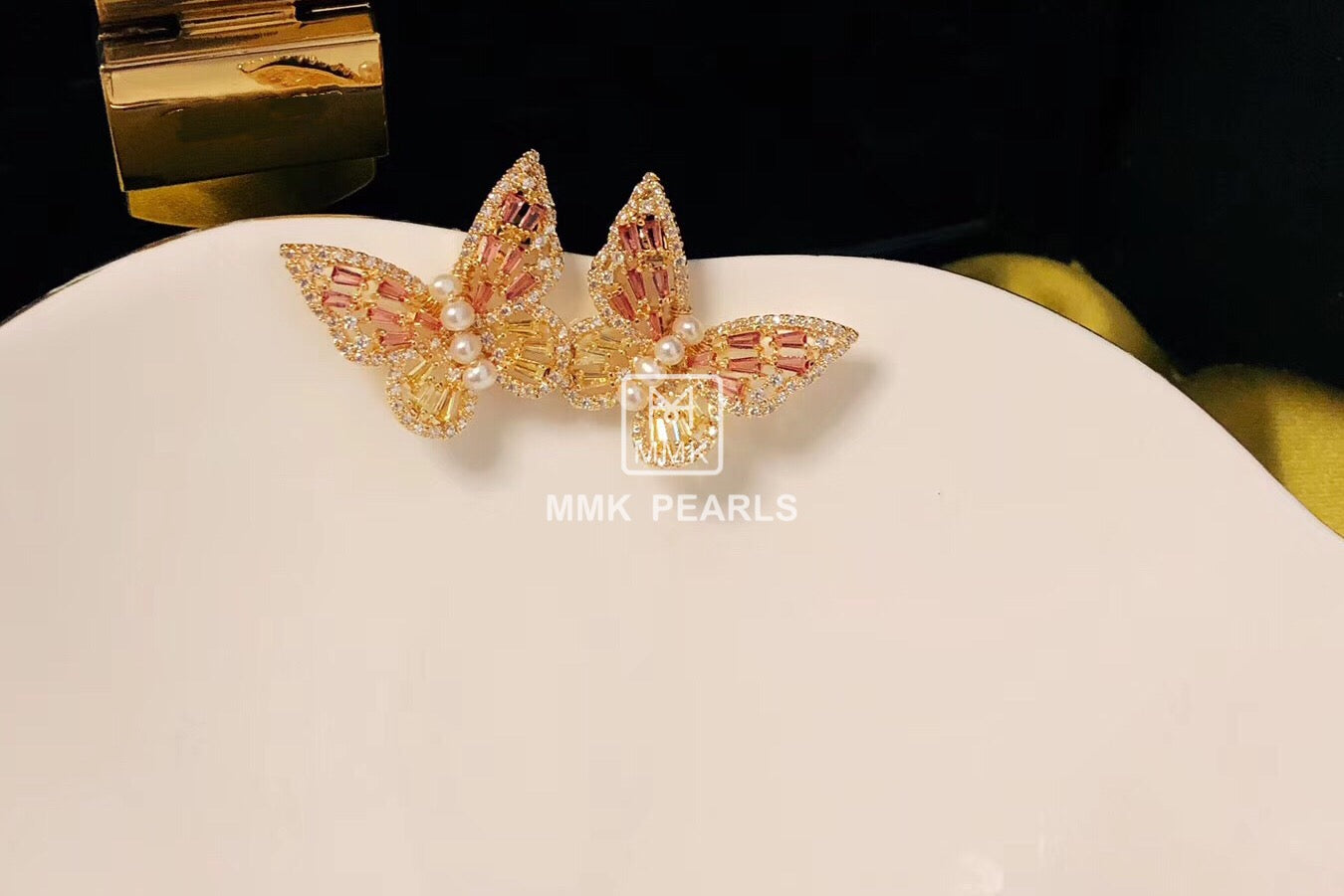 Zirconia Butterfly Studs Earrings