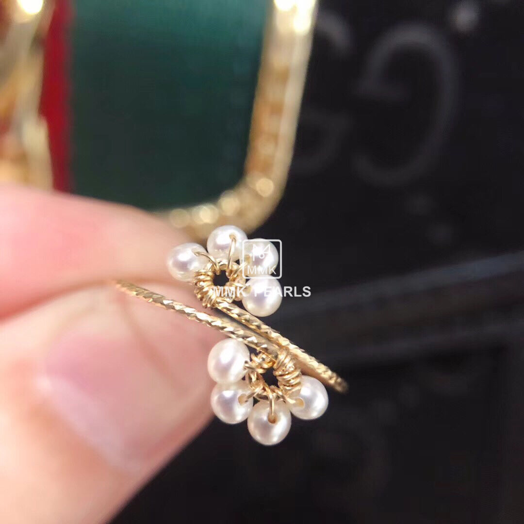 Plum Blossom Pearl Ring 14K Gold Filled
