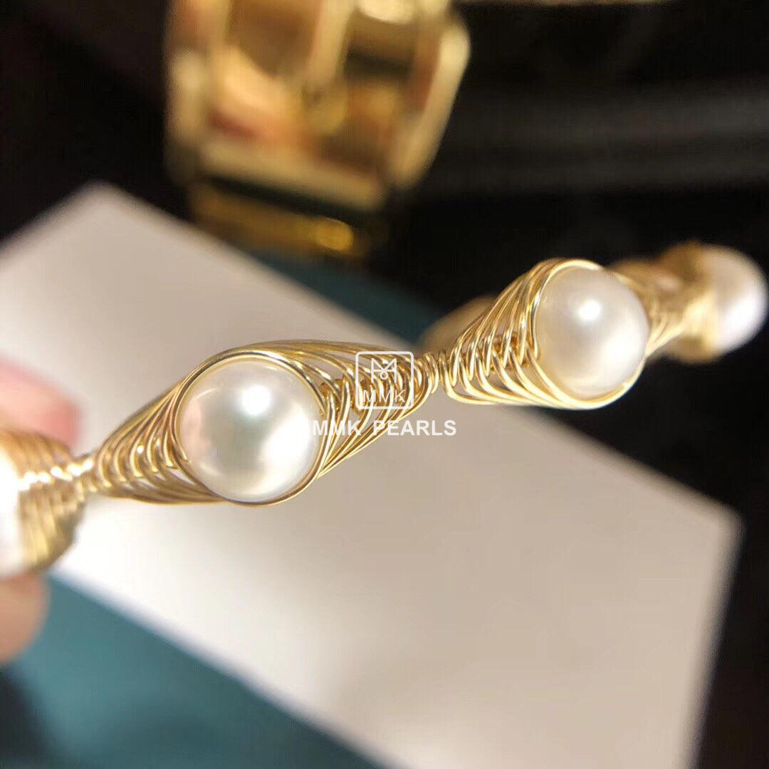 Handmade Pearl Bracelet | 14K Gold Filled Wire