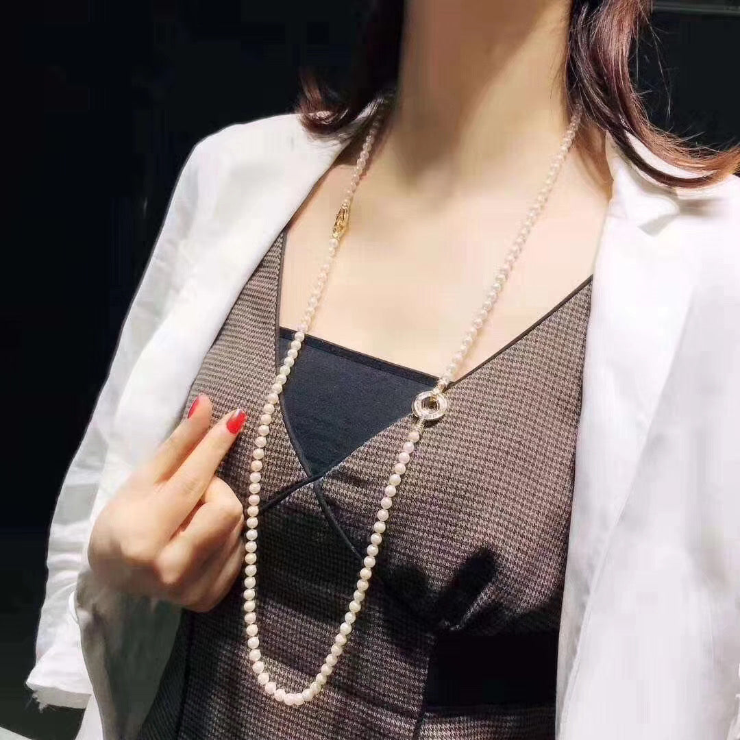 7–8mm Convertible Double-Strand Pearl Jewelry Set