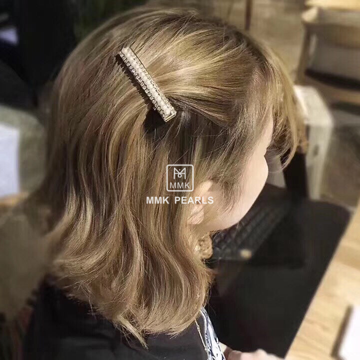 Handmade Authentic Pearl Hair Pin Barrette Design E