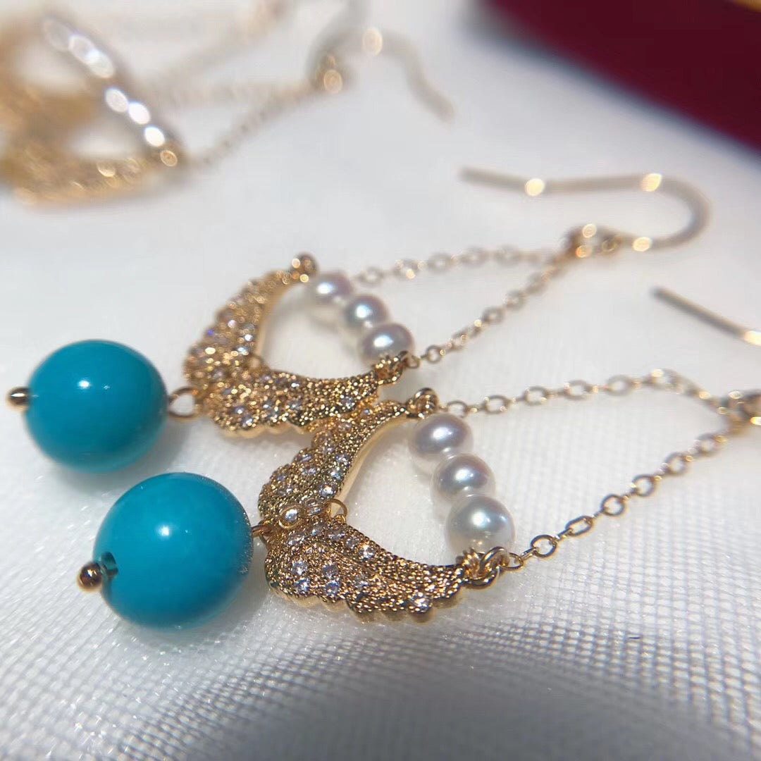Angel’s Wings Turquoise Earrings