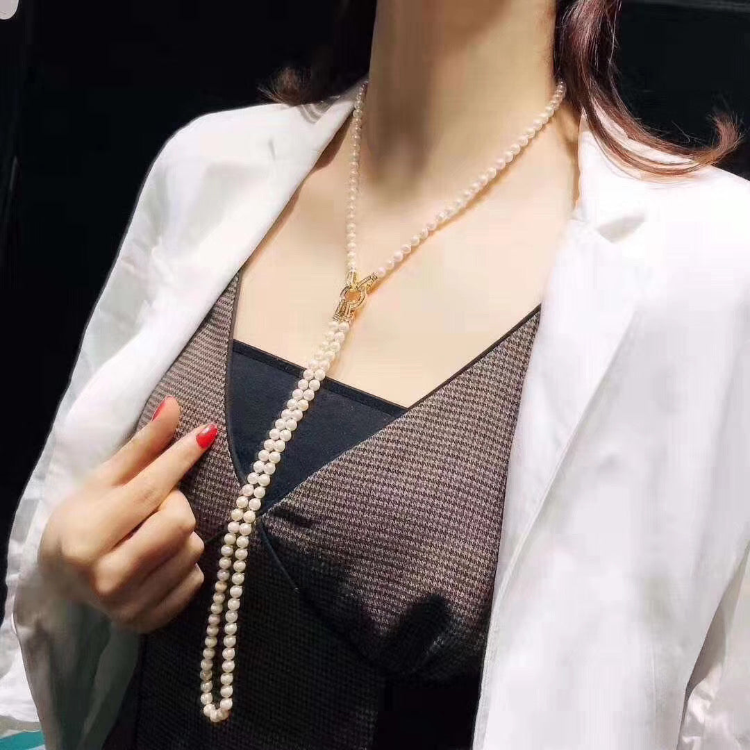 7–8mm Convertible Double-Strand Pearl Jewelry Set