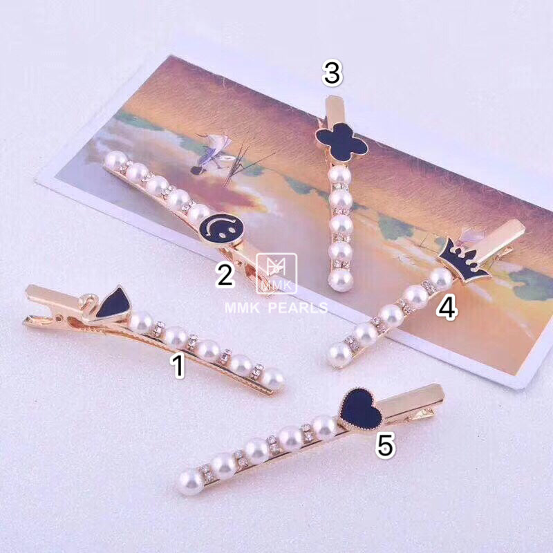 Handmade Authentic Pearl Hair Pin Barrette Design B