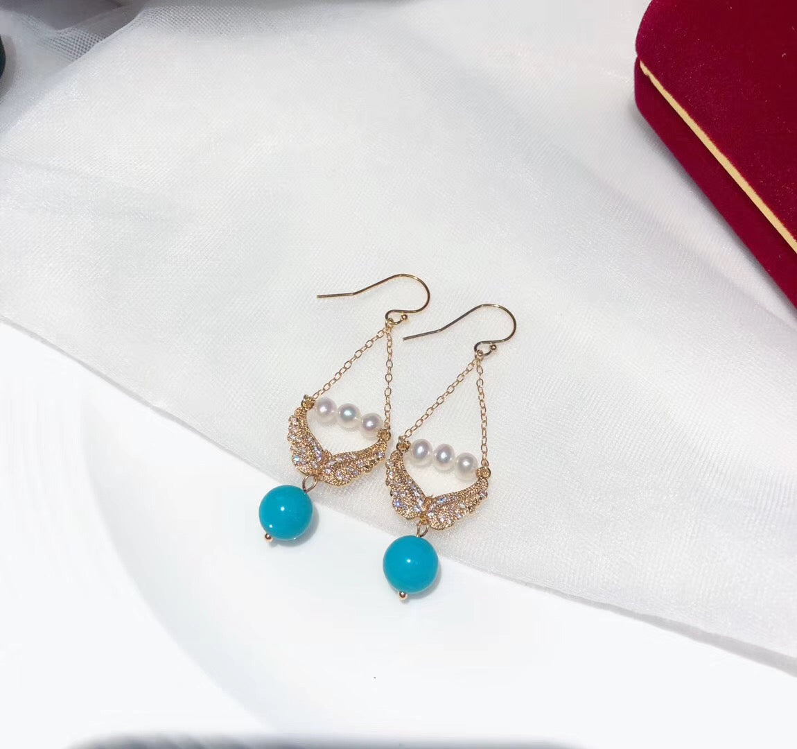 Angel’s Wings Turquoise Earrings