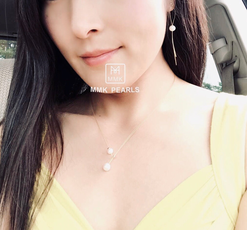 MMK 2-Pearl Necklace, 1-Pearl Earrings