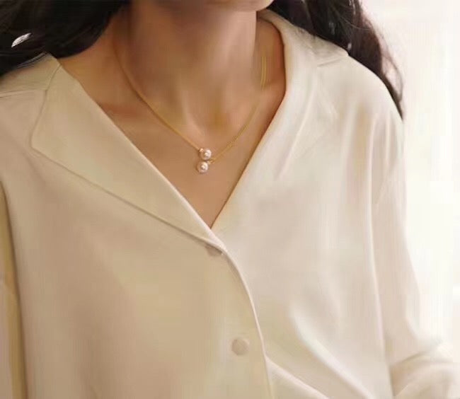 MMK 2-Pearl Necklace, 1-Pearl Earrings