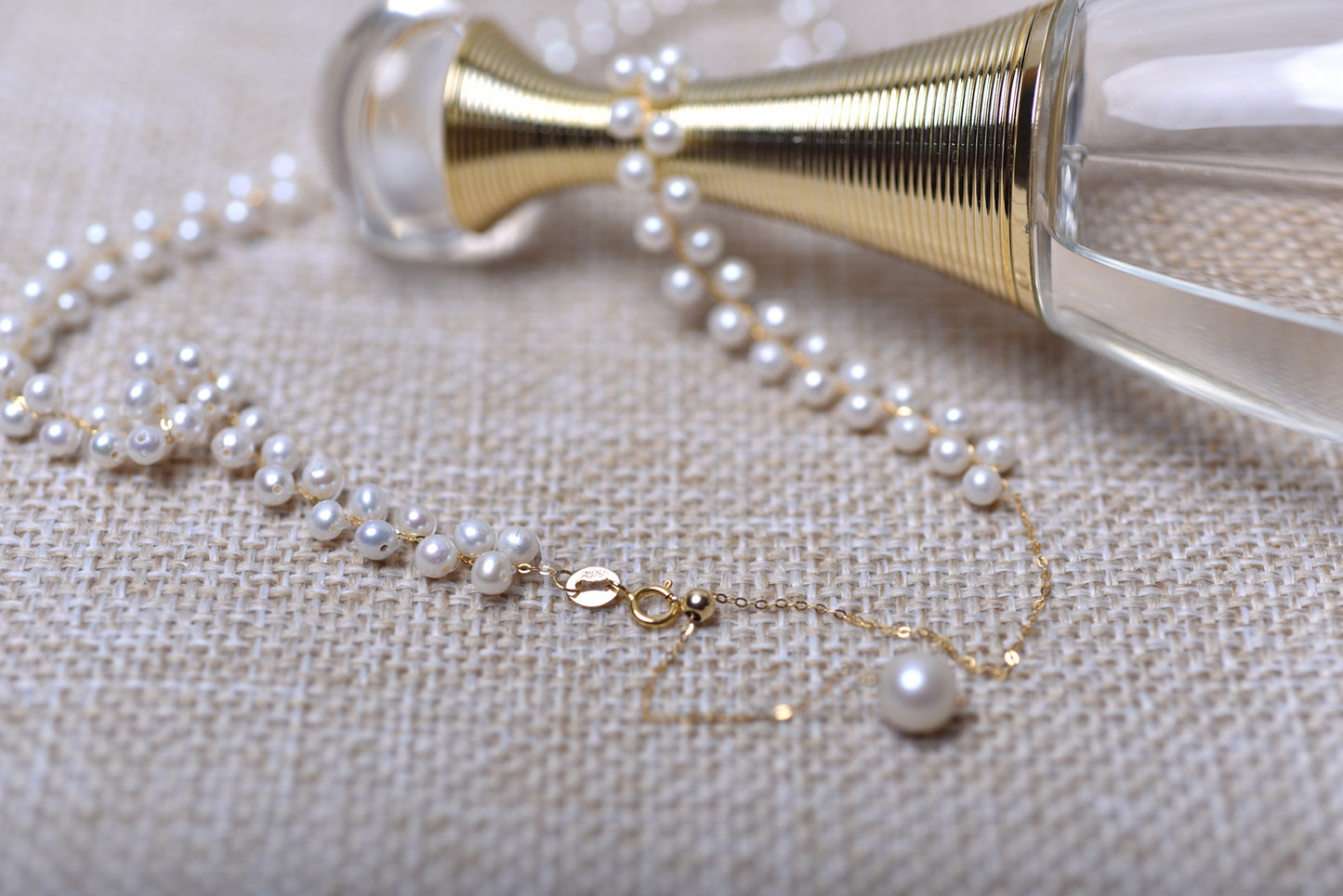 AAAAA Authentic Pearl Double Strands with 14k Yellow Gold (4.0-5.0mm)