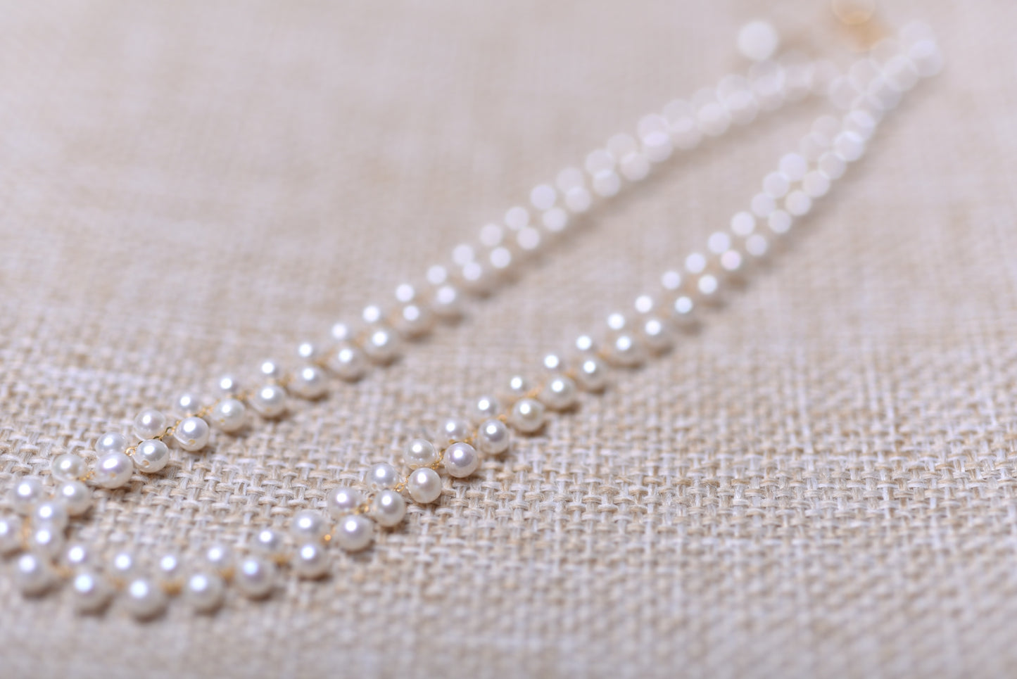 AAAAA Authentic Pearl Double Strands with 14k Yellow Gold (4.0-5.0mm)