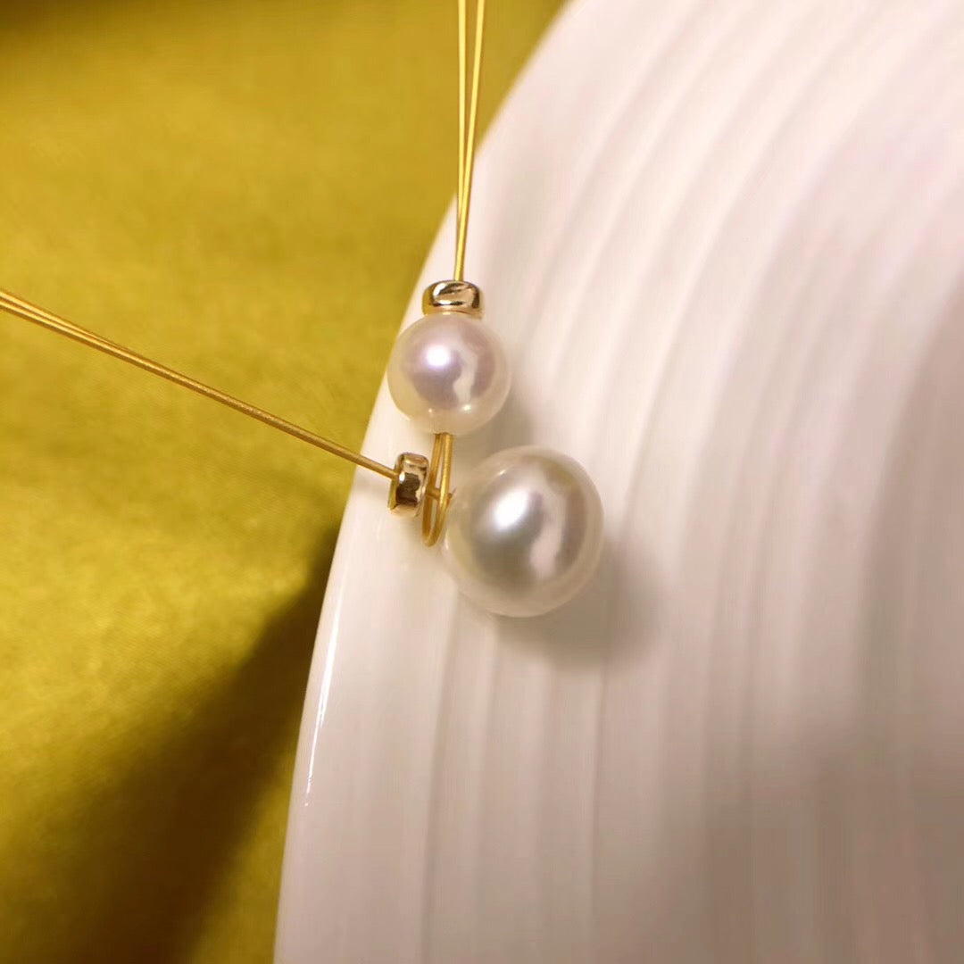 MMK 2-Pearl Necklace, 1-Pearl Drop Earrings