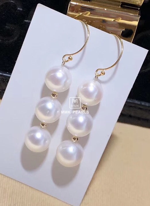 Six-Pearl Drop Earrings