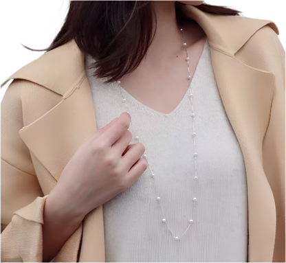 Long Starry Pearl Necklace Design A