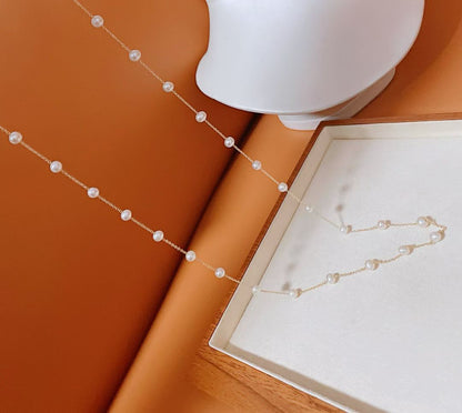 Long Starry Pearl Necklace Design A