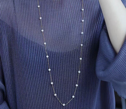 Long Starry Pearl Necklace Design A