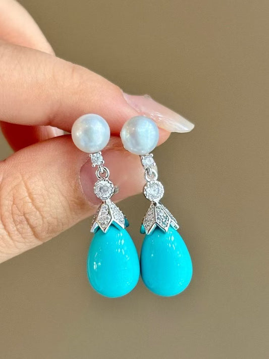 Turquoise Dewdrop Earrings