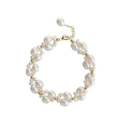 French Lace-Inspired Woven Pearl Bracelet
