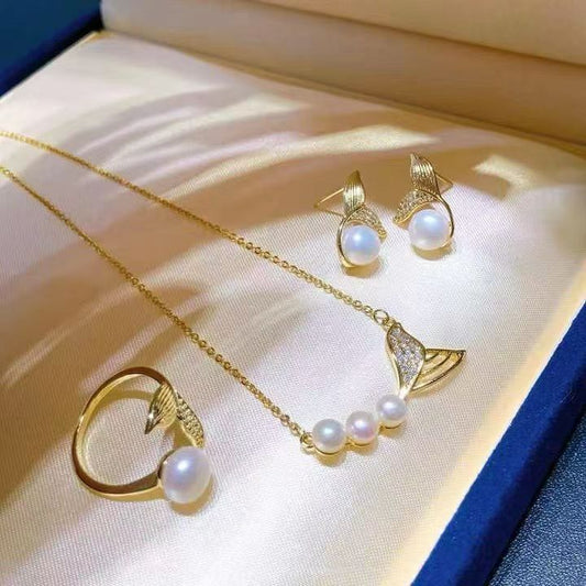Mermaid Tail Set | 14K Gold Filled | 5-8mm Pearls