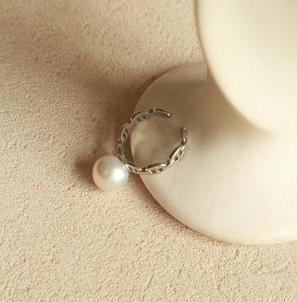 S925 Sterling Silver Pearl Ring