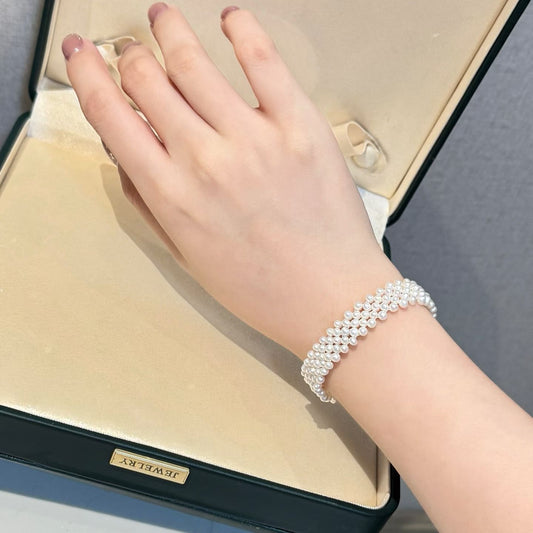 Handwoven Bracelet with Easy Buckle, Very Bridal