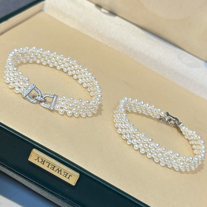 Handwoven Bracelet with Easy Buckle, Very Bridal