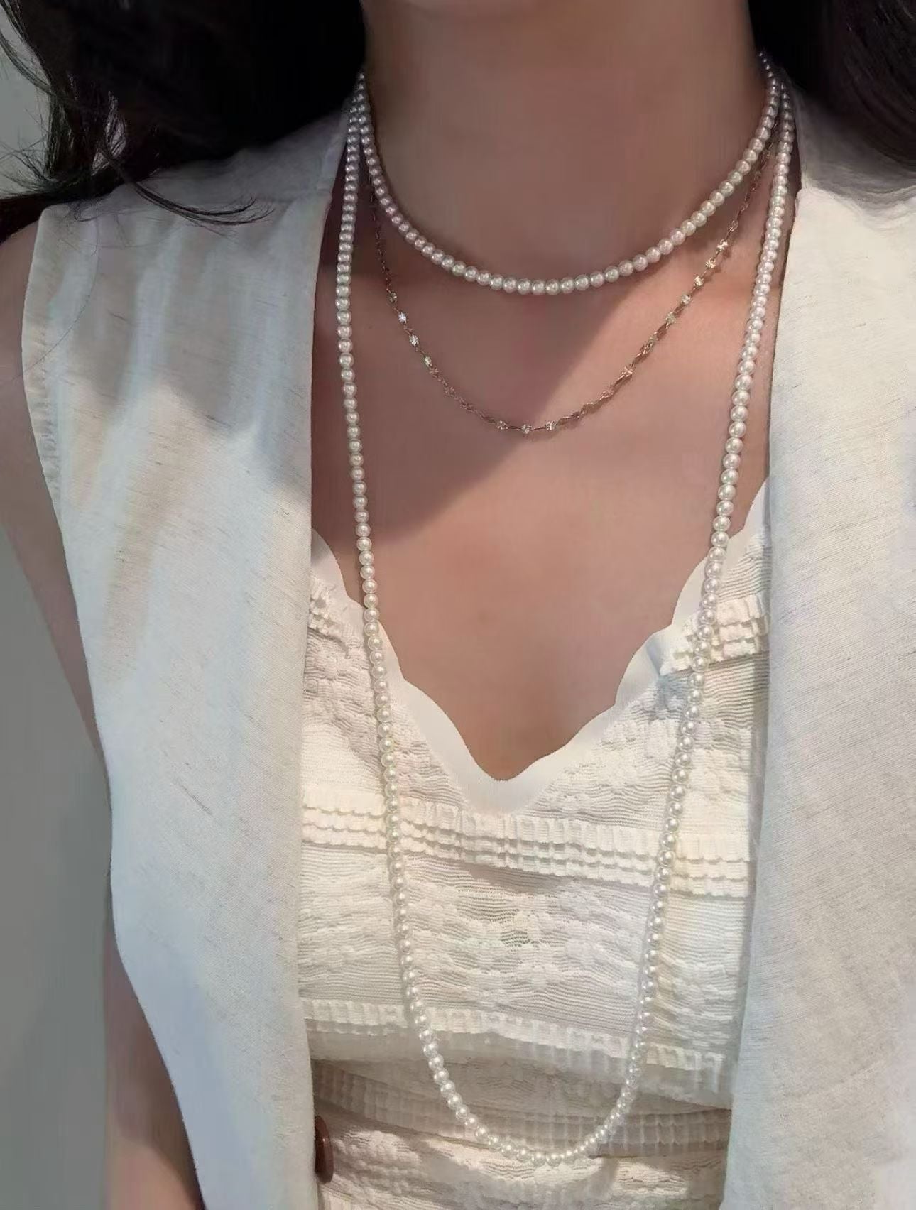 One-of-a-Kind Long Pearl Necklace | Pearls 4-5mm
