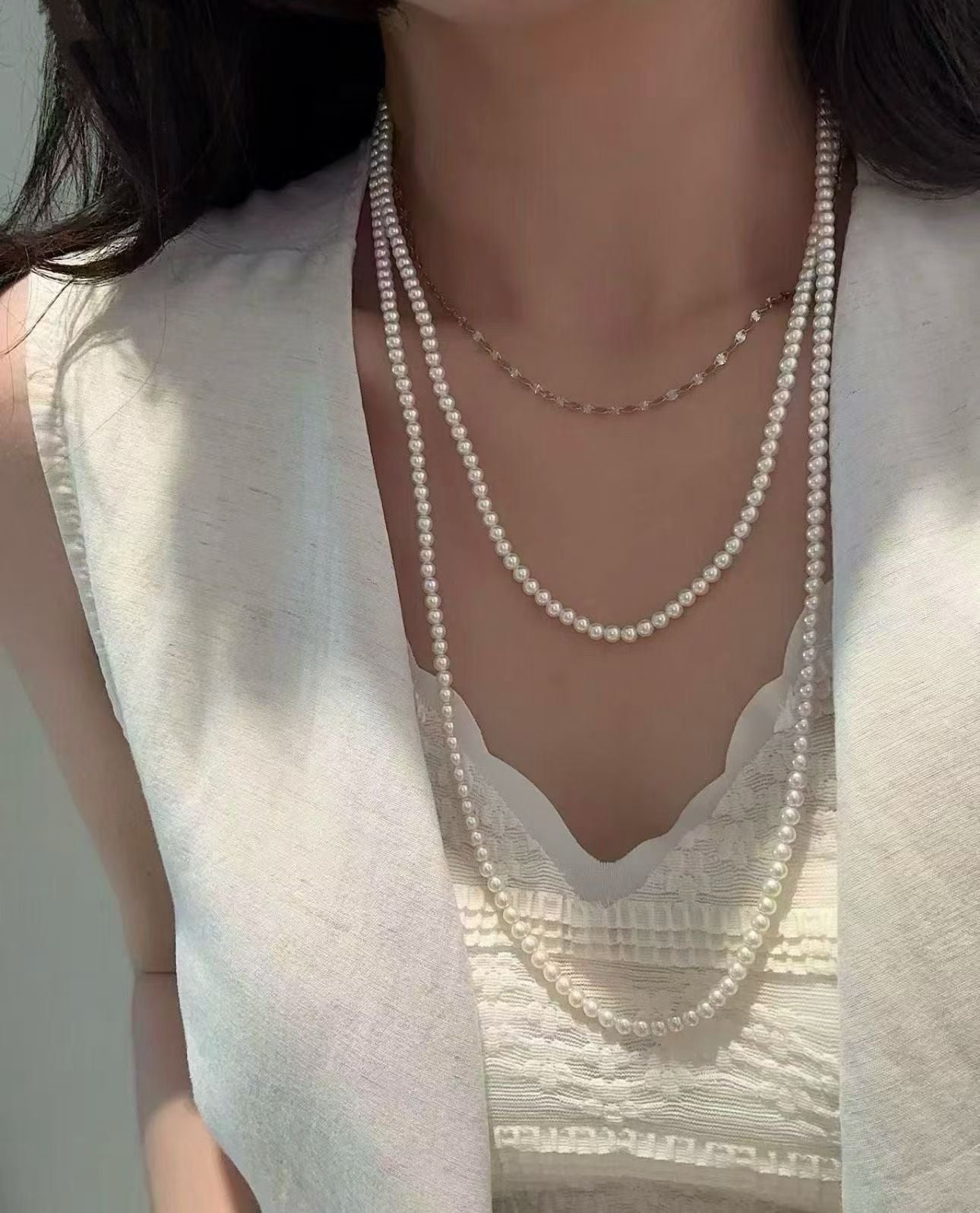 One-of-a-Kind Long Pearl Necklace | Pearls 4-5mm