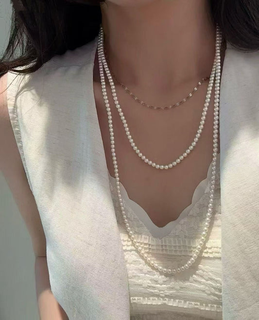 One-of-a-Kind Long Pearl Necklace | Pearls 4-5mm