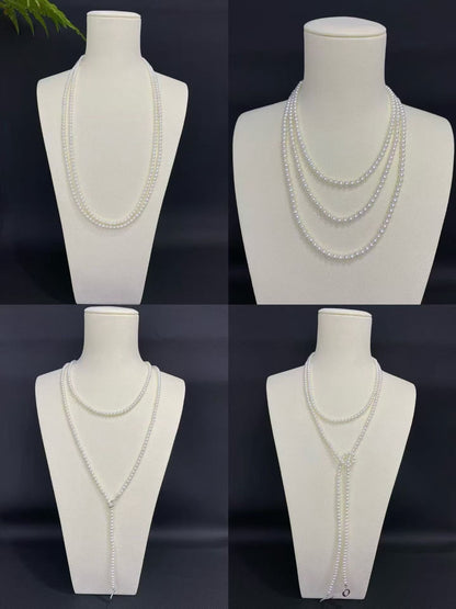 One-of-a-Kind Long Pearl Necklace | Pearls 4-5mm