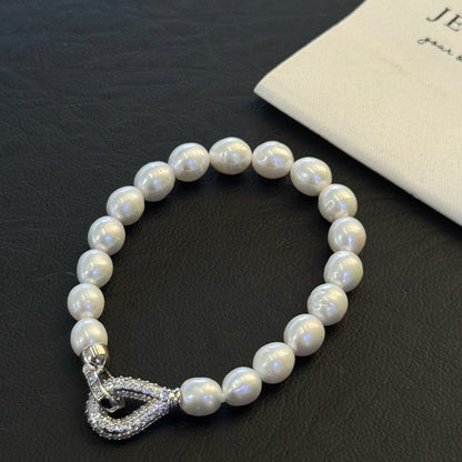 Akoya Baroque Pearl Bracelet | Customizable Size | 14K White Gold Filled