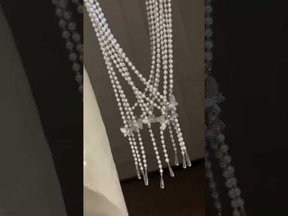 Butterfly Pearl Necklace | 4–5mm Pearls | Adjustable 60cm/23.5 inches